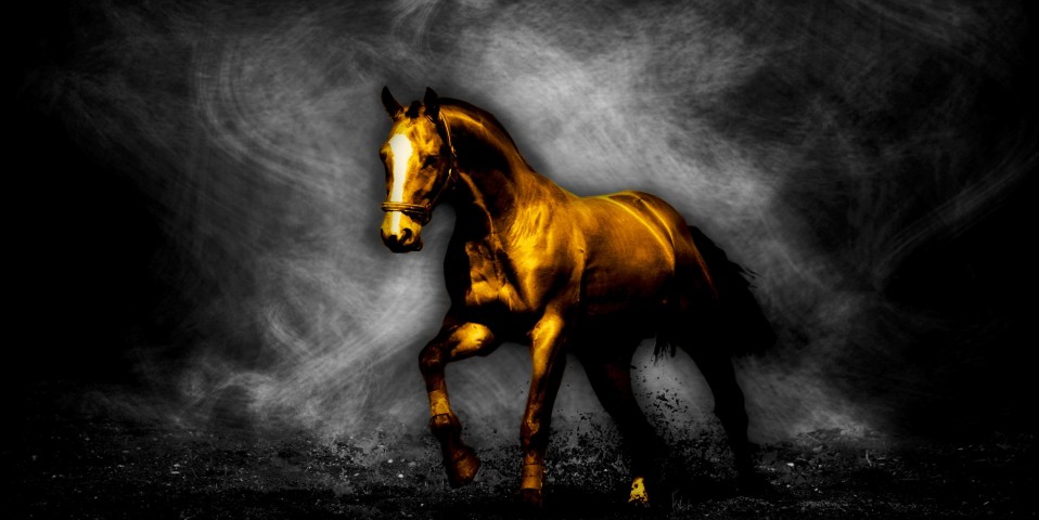 golden horse shits silver bricks femdom